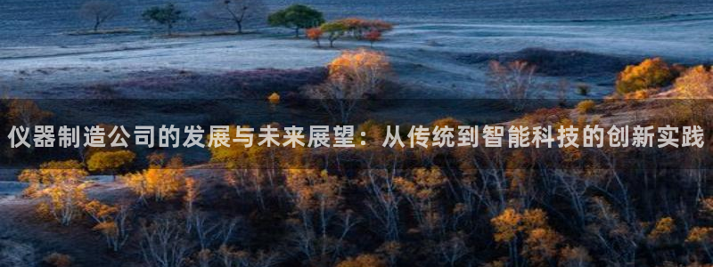 星欧娱乐app登录入口：仪器制造公司的发展与未来展望：从传统