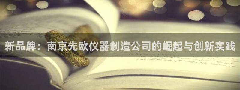 星欧娱乐：新品牌：南京先欧仪器制造公司的崛起与创新实践