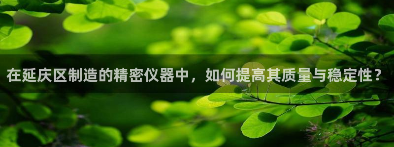 星欧娱乐606251：在延庆区制造的精密仪器中，如何提高其质